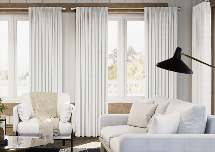 Faux Silk, White - Made to Measure Curtains - Image 3